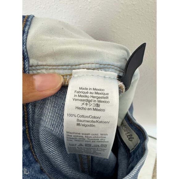 Madewell The Dad Jean 27 Paint Splatter Distressed Raw Hem 100% Cotton - Picture 7 of 7